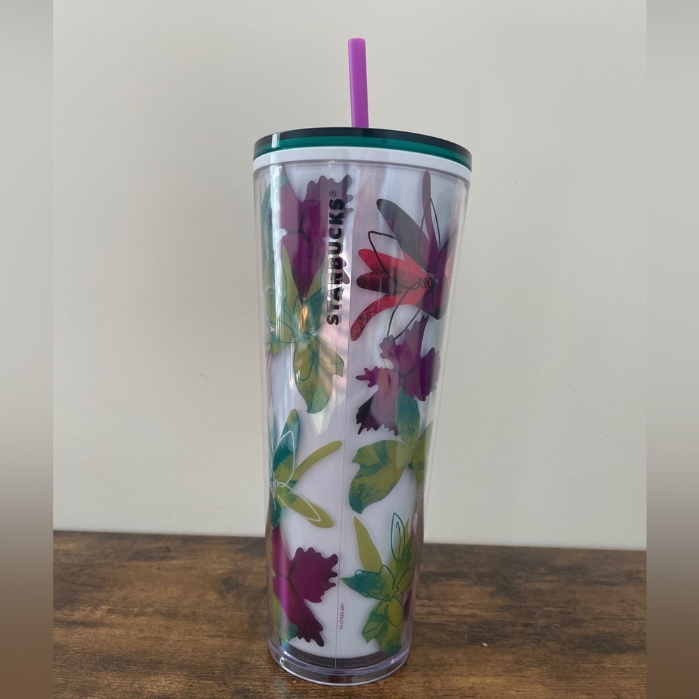 Starbucks Spring 2022 White Floral Venti Tumbler - Picture 2 of 5